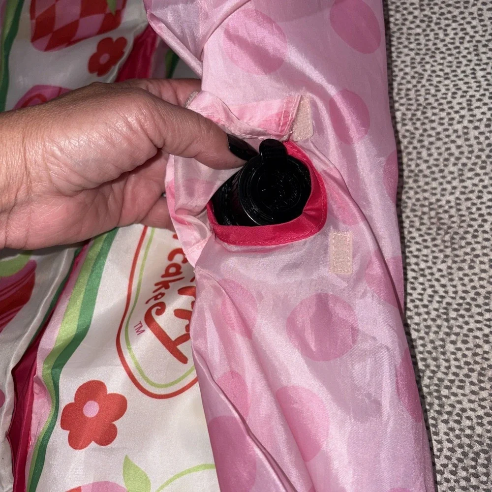 Vintage Strawberry Shortcake Sleeping Bag Removable Built In Air Mattress Case